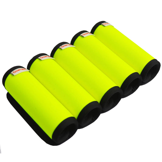 Neoprene Luggage Handle Wrap 5pcs Pack Neon Luggage Tags/Identifiers Bright Luggage Markers Airport Travel Accessories for Luggage/Suitcase Fluorescent Orange