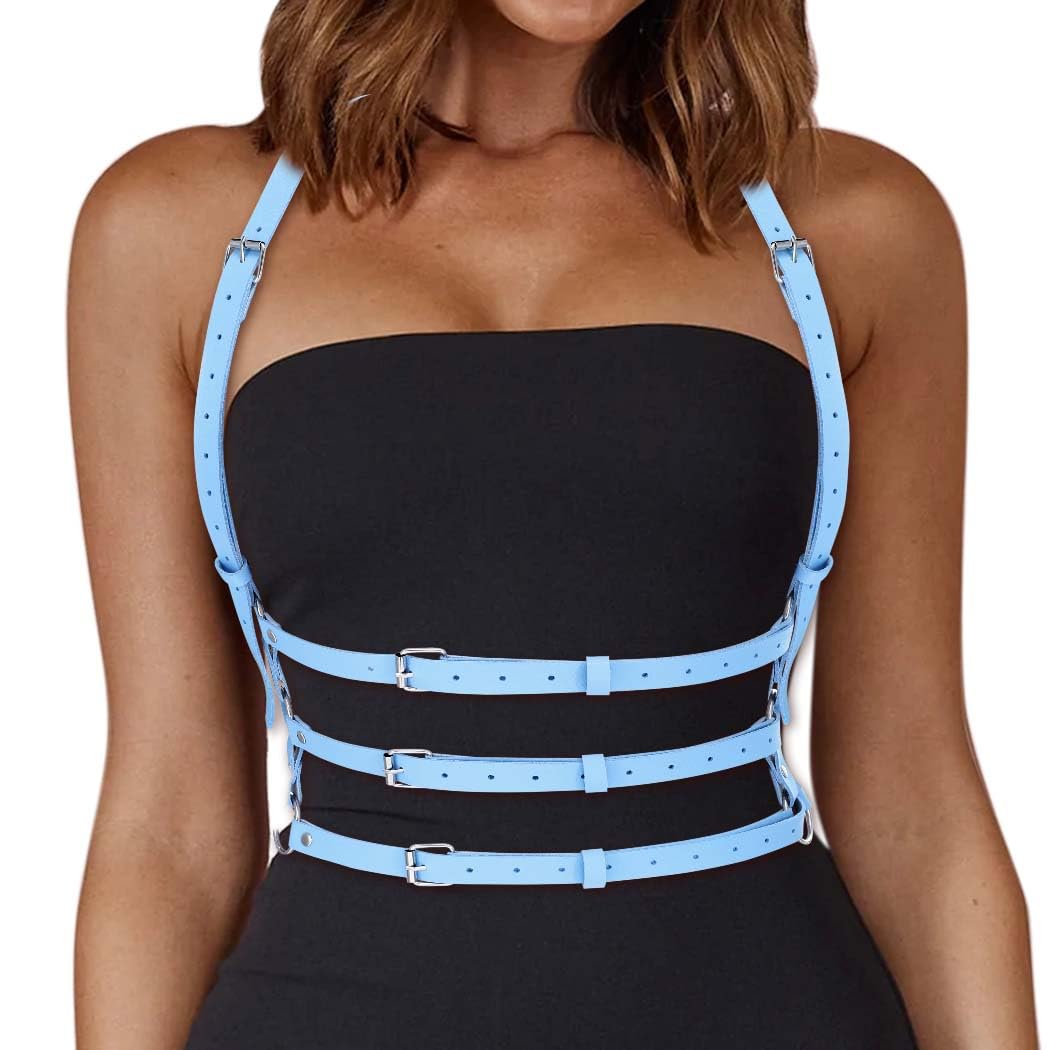 BODIY Plus Size Harness Punk Leather Harness Belts Women Fashion Rave Body Harness