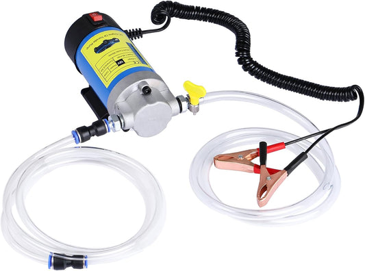 NORJIN Oil Extractor Pump 12V 100W, Engine Oil Transfer Change Pump, Portable Electric Self-Priming Gear Pump Oil Change Pump with Tubes for Car Motorcycle RV ATV and Boat