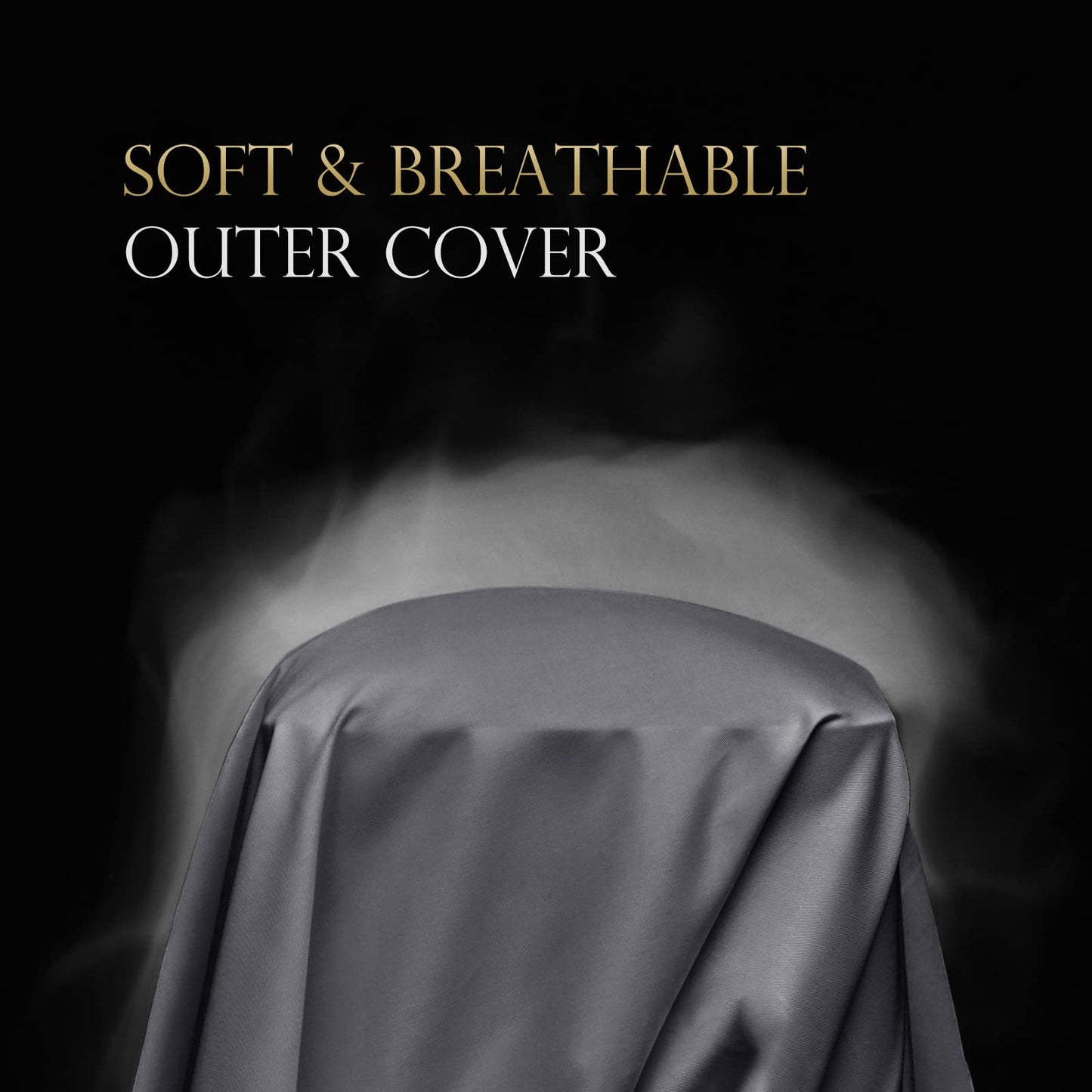 Cooling Side Sleeper Pillow Cases - Curved Rayon Derived from Bamboo Pillowcase Cover- Breathable Silky Soft Pillowcase for Hot Sleepers Hair and Skin, Queen Size 1 Piece, 20 * 30 Inches Dark Grey