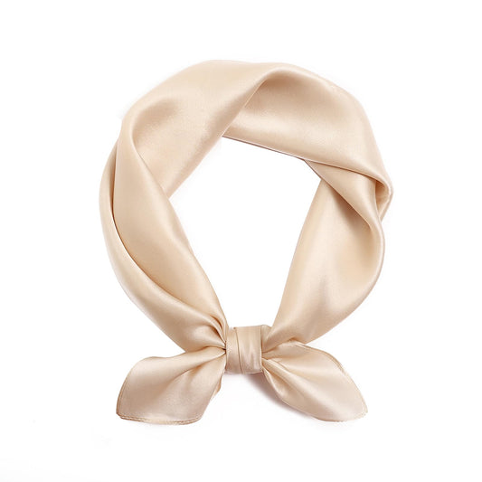 STARWHISPER 100% Pure Mulberry Silk Square Scarf27 x27 Lightweight Neckerchief Hair Scarf Headscarf Night Sleeping