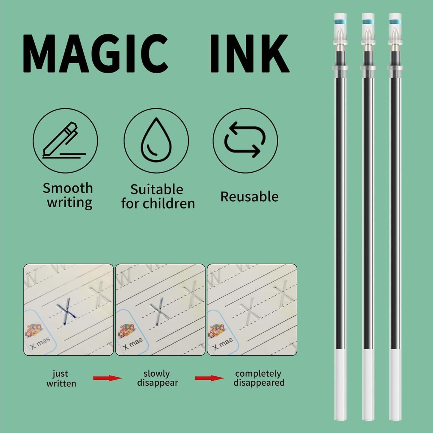 Yekidos Large 2 Sets Calligraphy Magic Copybook Learn to Write for Kids Age 2 3 4 5 6 7 8 12 Handwriting Practice Preschool Activities Tracing Book Prek Kindergarten Paper Must Haves School Supplies