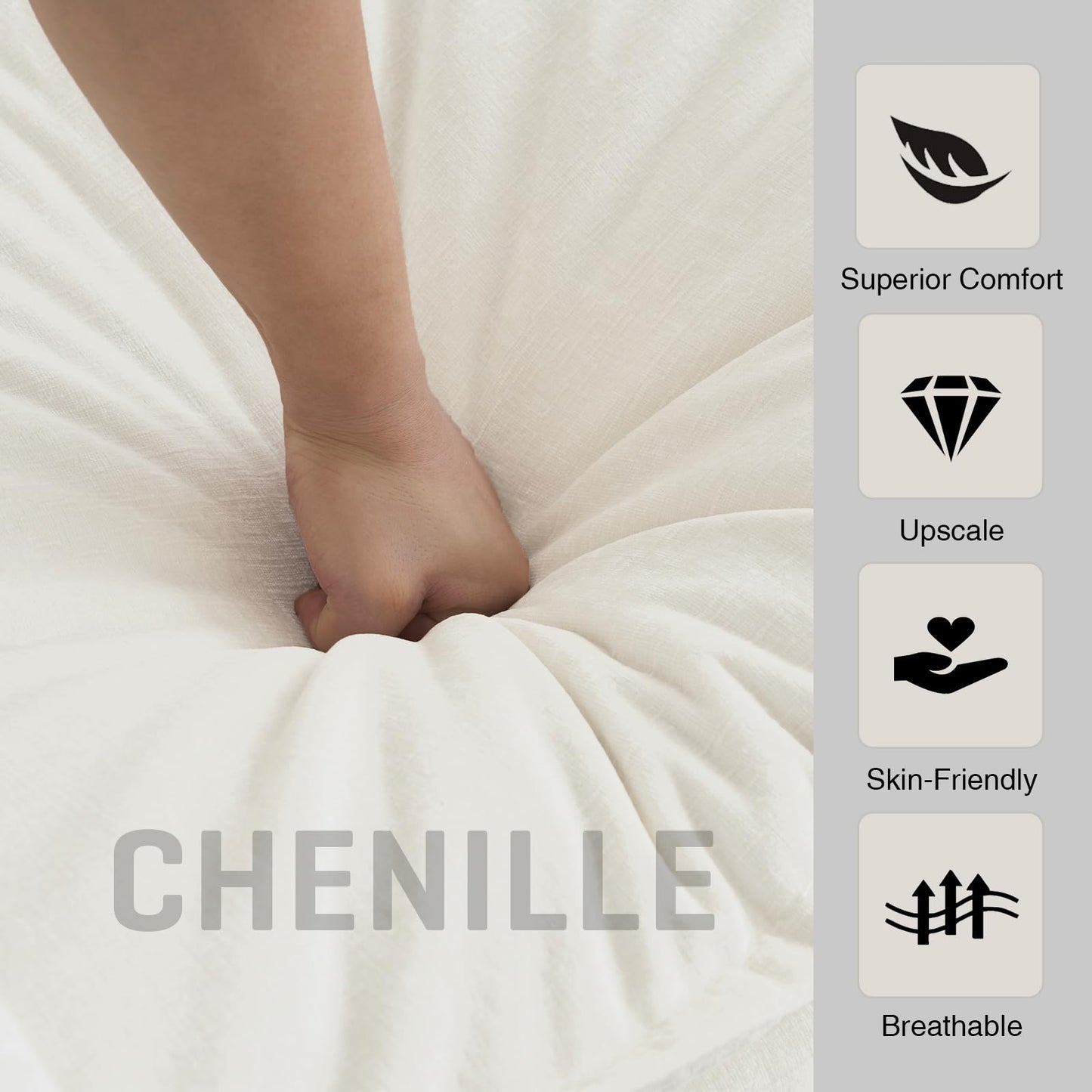 Nicbex Oversized Chaise Lounge Chair Indoor, Chenille Upholstery Cloud Sectional Sofa, Minimalist Modular Sleeper Couch Bed Including Single Club Armchair & Ottoman for Liviing Room Apartment Office