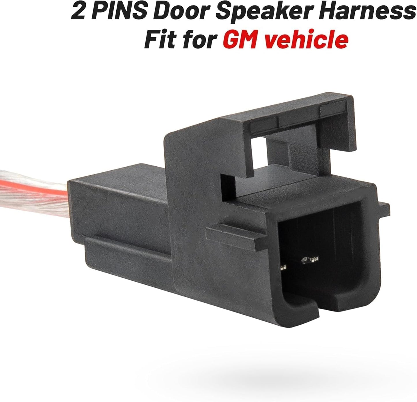 RED WOLF Door Speaker Wiring Harness Replacement for Chevy GMC Silverado Sierra 1995-2009, Buick 1995-2006, Cadillac 1988-1999 Install Aftermarket Audio Speaker Wire Cable 4 PCS