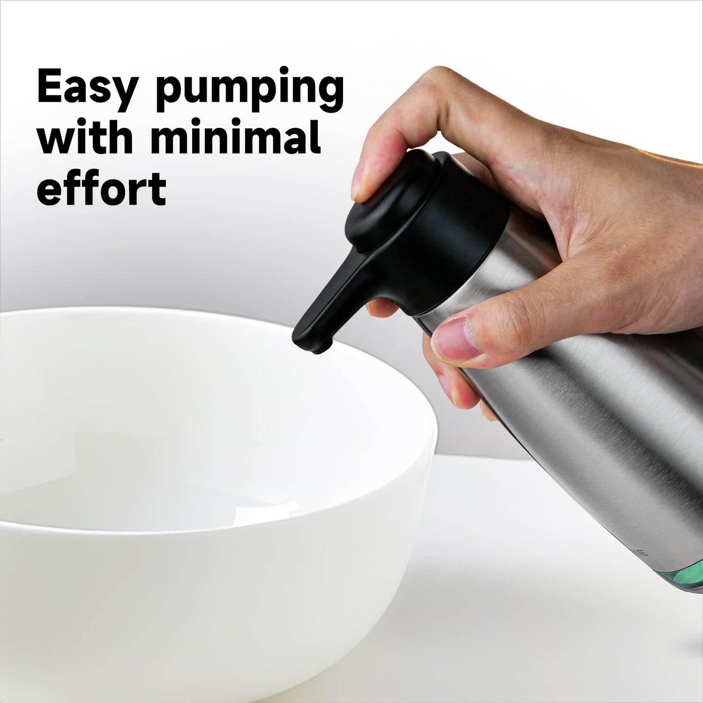 AIKE 15fl.oz Stainless Steel Liquid Soap Dispenser for Dish and Hand Soap