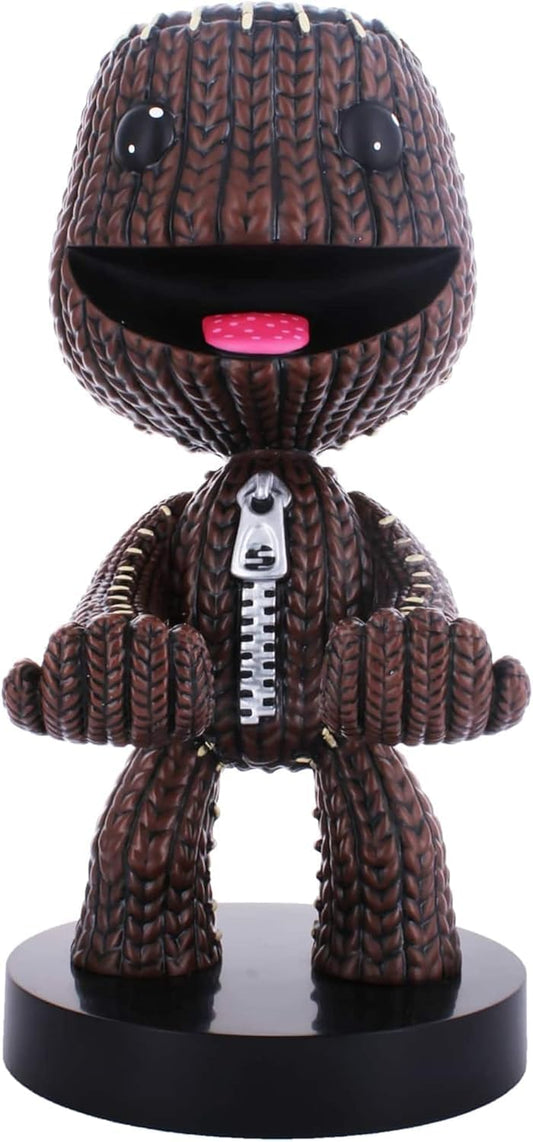 Exquisite Gaming: Sackboy: A Big Adventure - Sackboy - Original Mobile Phone & Gaming Controller Holder, Device Stand, Cable Guys, Sony Licensed Figure