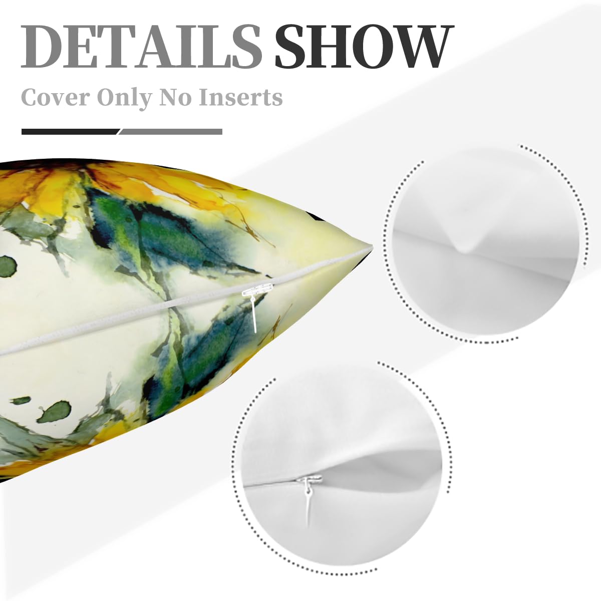 YAJUFANG Sunflower Velvet Throw Pillow Covers Sofa Pillowcase Car Square Throw Pillowcases Home Decoration 18x18Inch, Style 24, WXB6666