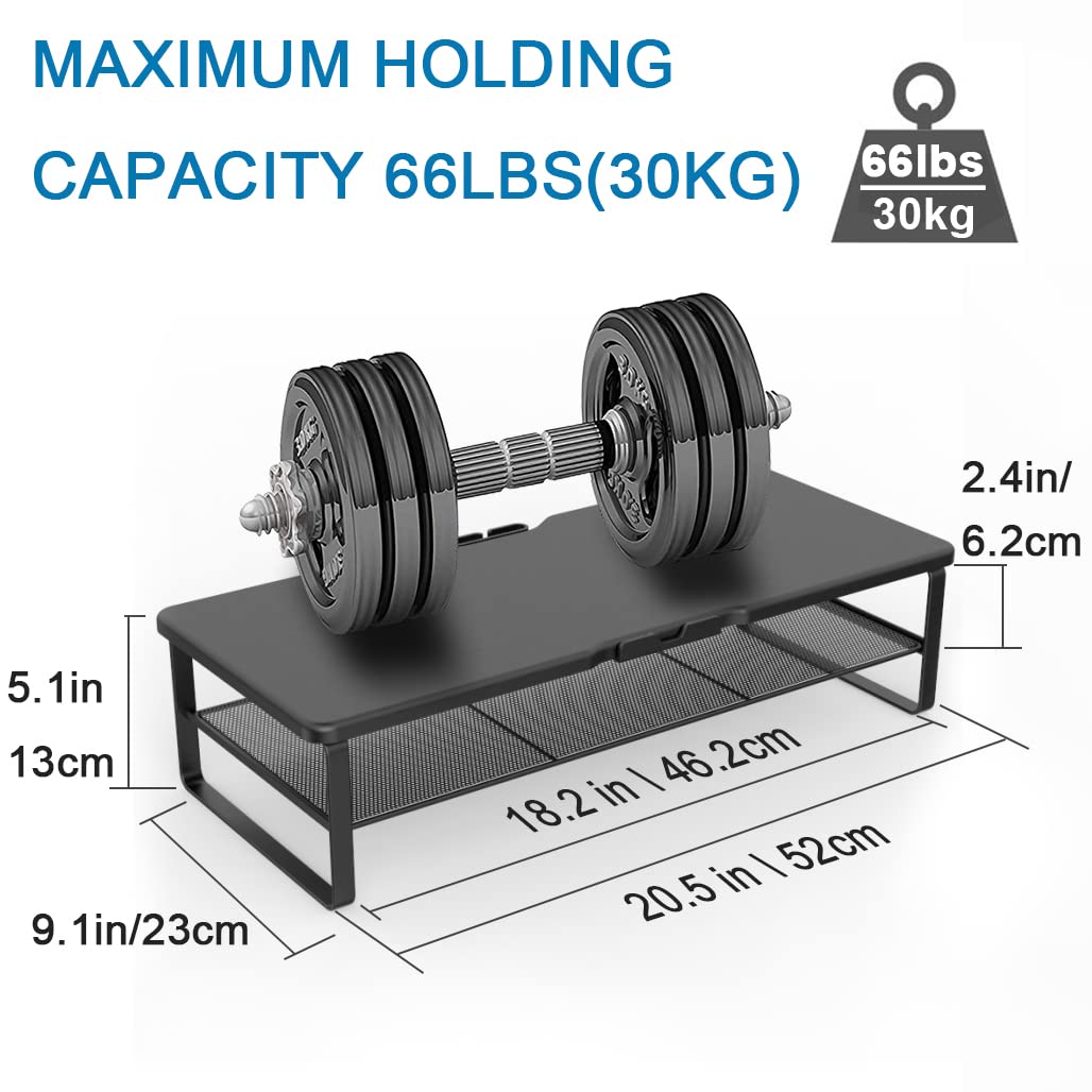 Doowiit Monitor Stand with drawer, 2-Tier Monitor Stand Riser with Phone Holder and Cable Management - Desk TV Shelf, Laptop Printer, Desk Organizer Stand, for Home & Office, Black