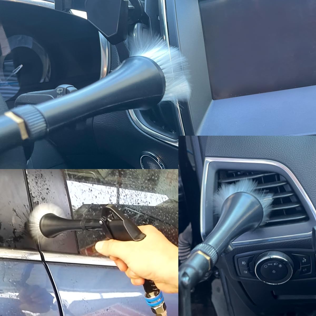 Air Blower Gun for Car Detailing Cleaning Tool with Tapered Nozzle, Tornado Blow Gun Car Clean Gun, Works with Air Compressor