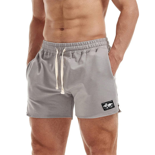 AIMPACT Athletic Shorts for Men 5 Inch Inseam Running Shorts Cotton with Pockets (Gray L)