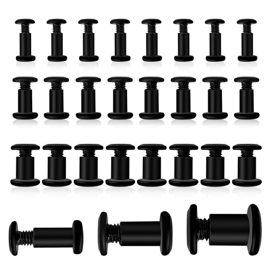 30 Pcs M4/M5/M6 ×10mm Binding Post Screw, Stainless Steel Socket Cap Nuts and Bolts for Furniture Decorative Bags Table Cabinet Leather Belt Buckle