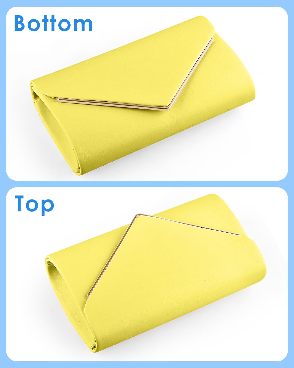 TINDTOP Clutch Purses for Women, PU Leather Formal Evening Bags Shoulder Party Handbags Wedding Cocktail Prom Clutches