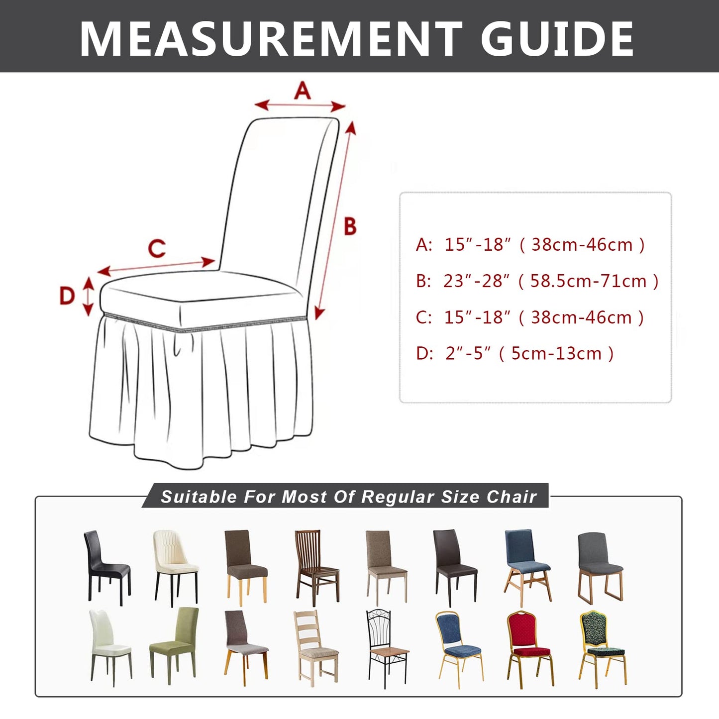 molasofa Chair Covers for Dining Room Set of 2 Stretch Chair Slipcovers with Skirt for Kitchen Seat Protectors Wedding Banquet Decor Kids Pets Spandex Fabric Washable (2pcs, Light Grey)