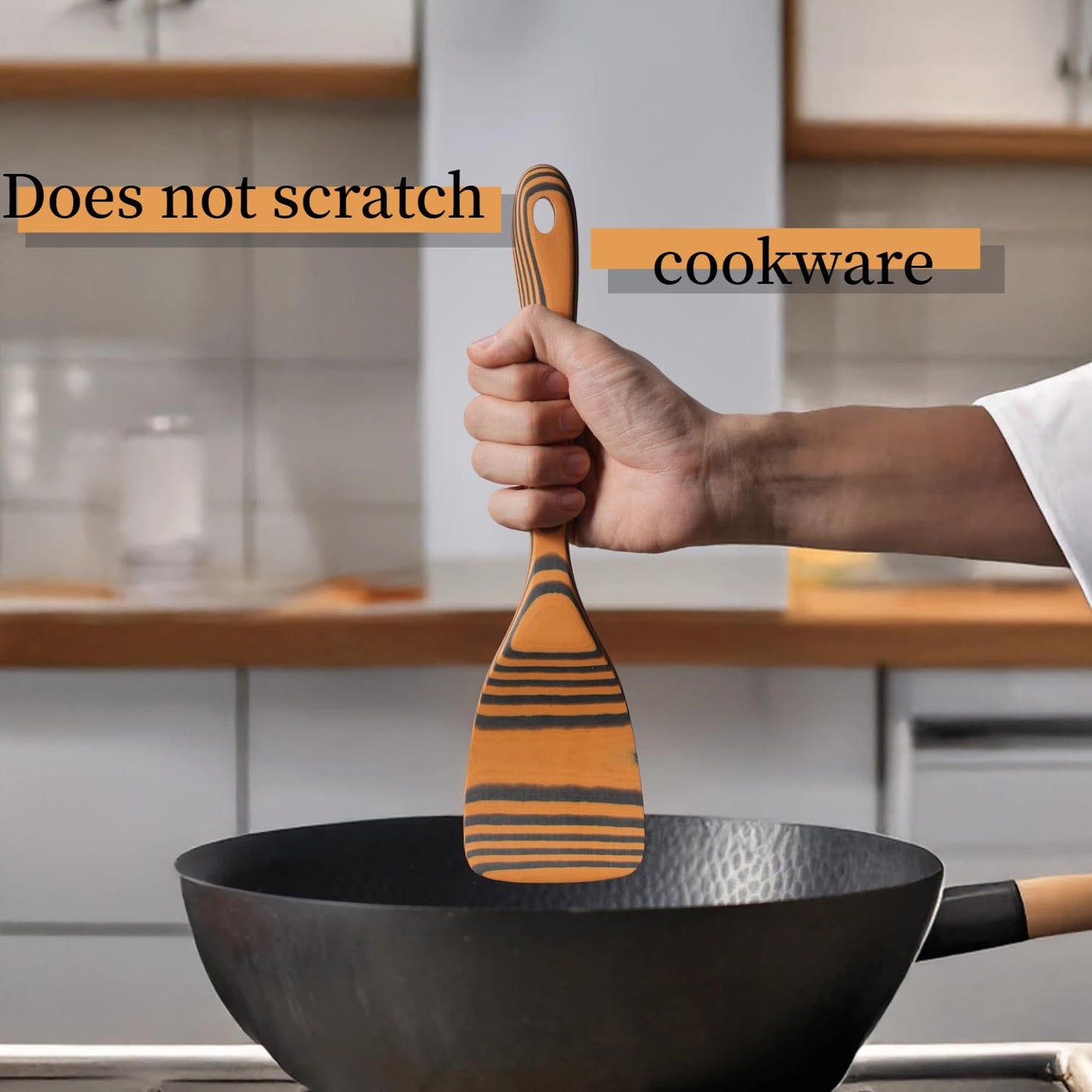 Dishwasher Safe & Maintenance Free Handcraft Wooden Cooking Spoon Set-Sturdy Wooden Spoons for Cooking, 7-Piece Wooden Kitchen Utensil Set for Nonstick Cookware, Heat Resistant