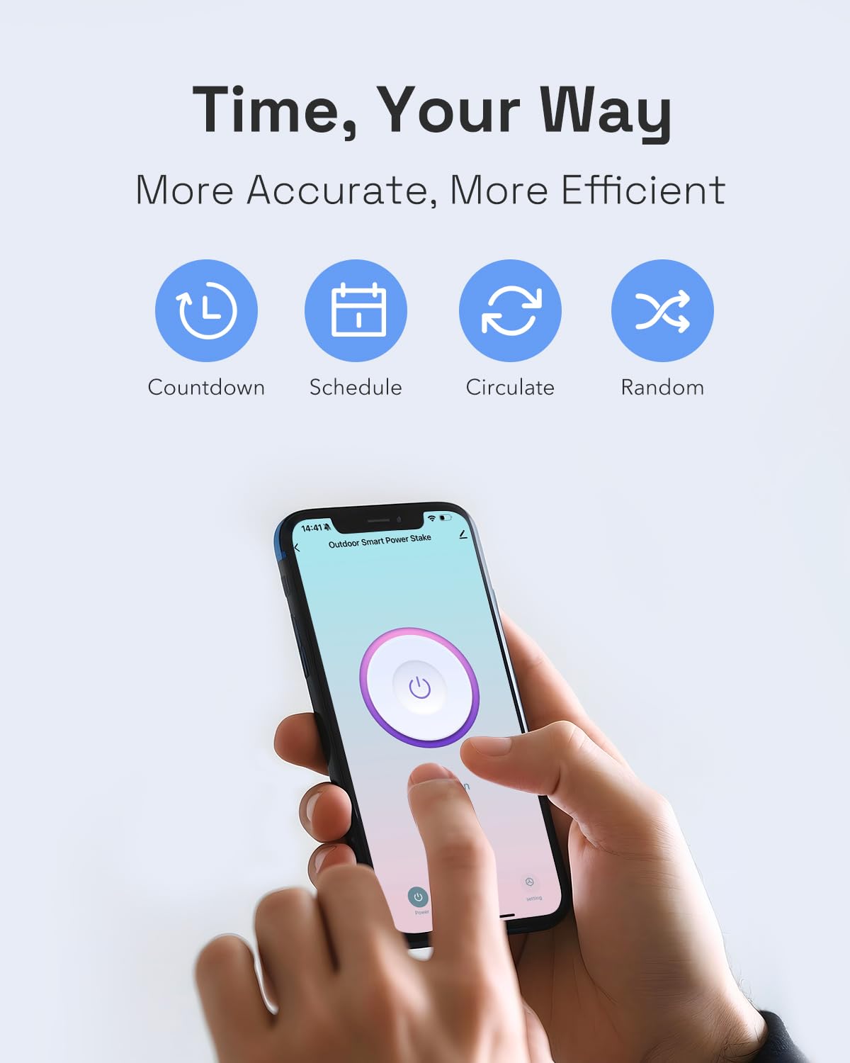 HBN Outdoor Smart Plug Waterproof WiFi Outdoor Outlet Timer with 6 Grounded Outlets, Remote & Voice Control Heavy Duty Yard Stake Plug Compatible with Alexa and Google Assistant No Hub Required