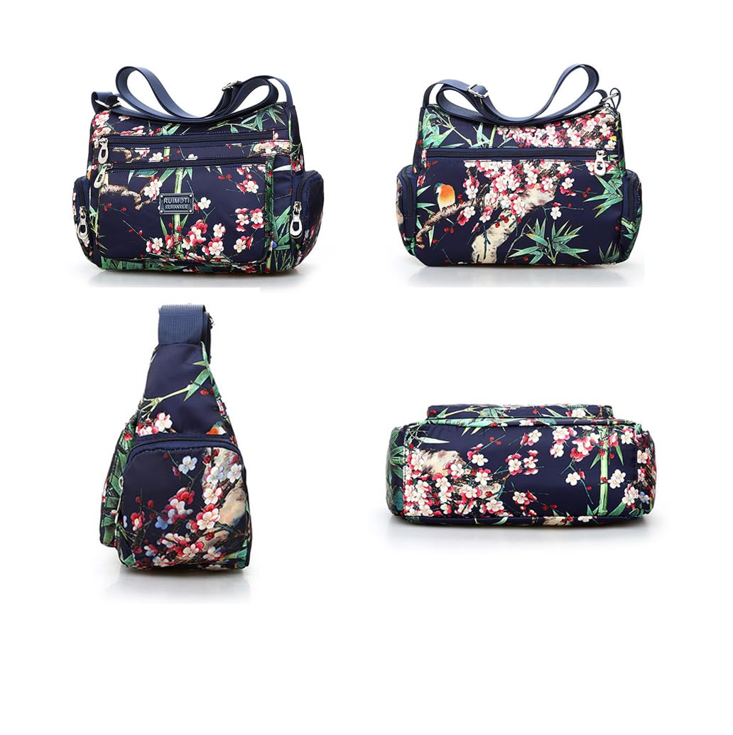 Flower cloth shoulder bag for women Crossbody Bags dumpling bag outdoor leisure large capacity women's bag (Perfume)