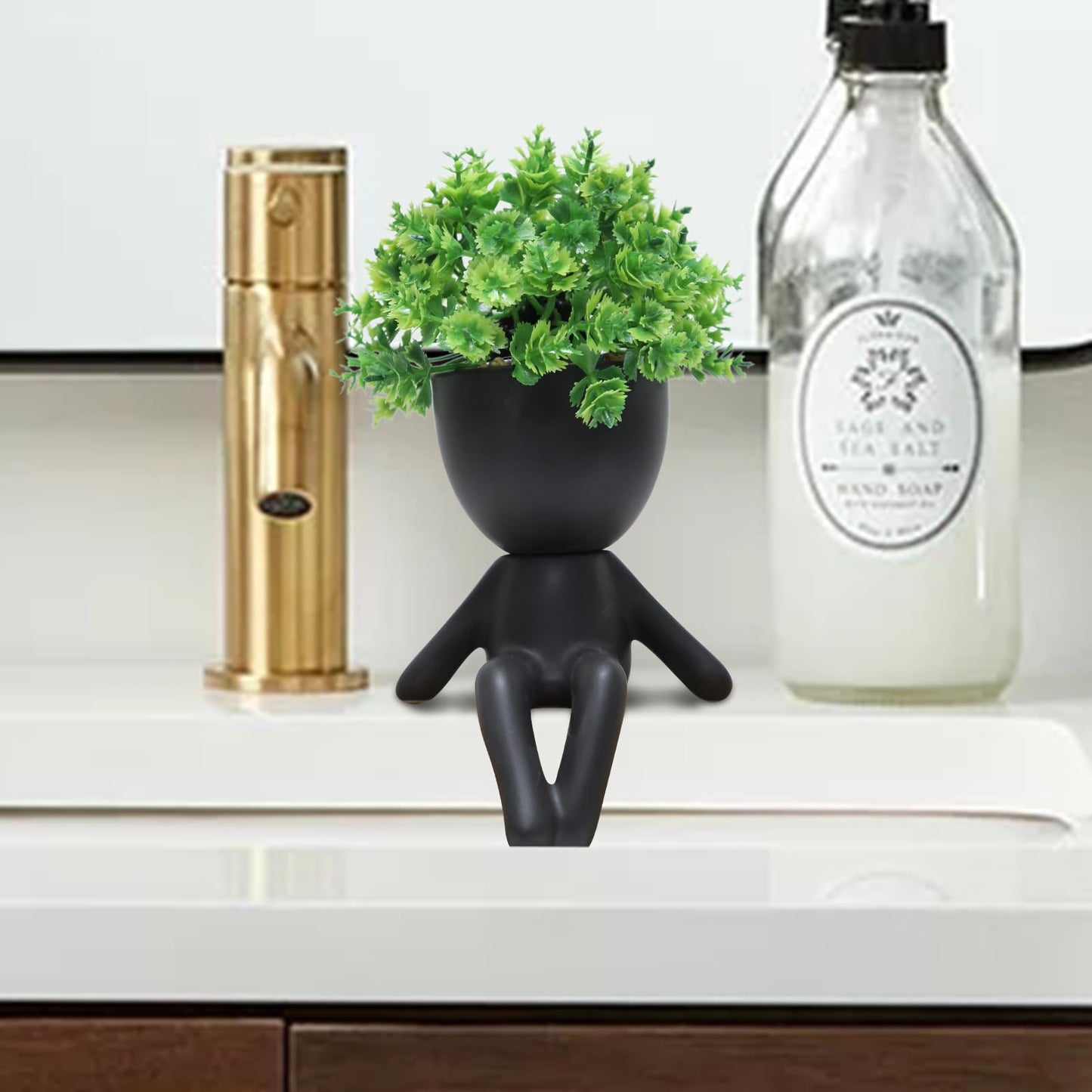 Zerzsy Fake Plants Succulents Plants Office Table Decor Indoor Mini Succulent Plant- Cute Fake Plant Bathroom Decoration Set of 1