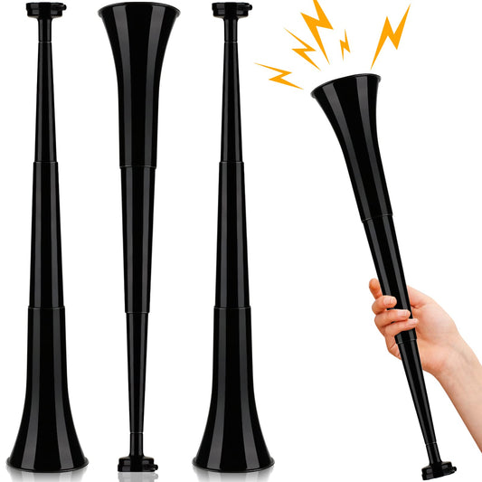 4 Pcs Vuvuzelas Soccer Horn Collapsible Stadium Hockey Blow Stadium Noise Maker Loud Sound Handheld Sports Horn Noisemaker for Sports Events Parties Accessories