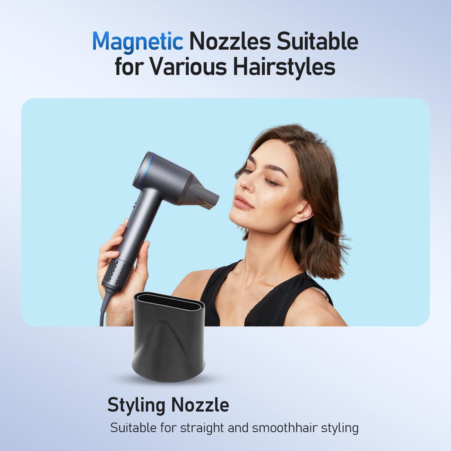 Hair Dryer, Professional Ionic Hair Dryer for Fast Drying, Low Noise and Quiet, Lightweight, 600 Mmillion Negative lonic High-Speed Hair Blow Dryer Without Hair Damage for Women, Men, Travel, Salon