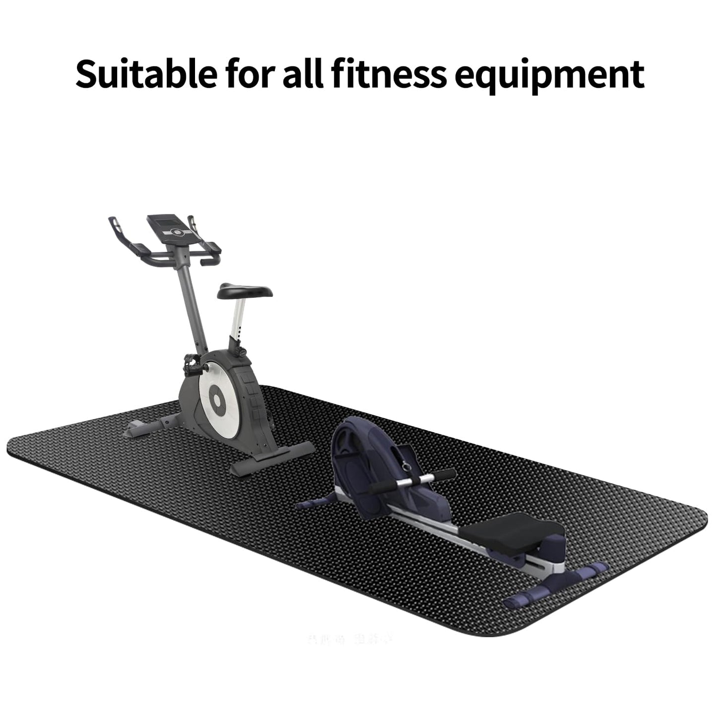 Treadmill Mat,Bike Mat Compatible with Peloton Bike Elliptical Treadmill,Folding Pad Exercise Equipment Under Exercise Trainer Pad for Stationary Indoor Spin