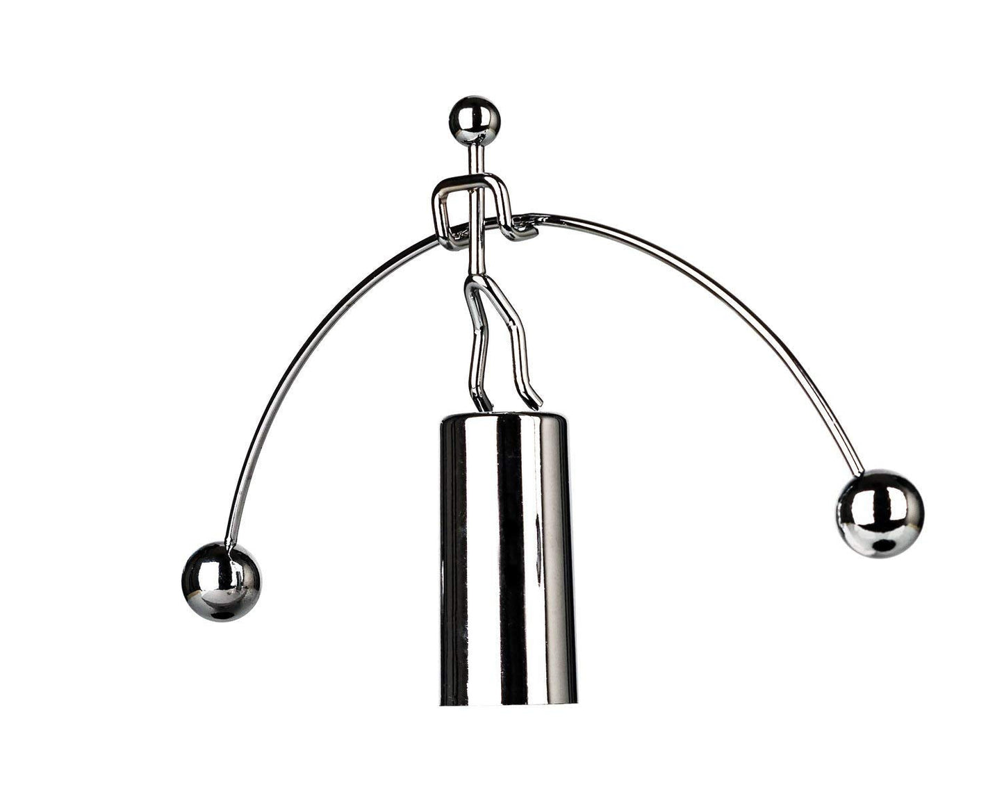 Sunnytech Mini Steel Balance Toy Weightlifter Kinetic Art Balance Toy Balancing Decompressive Science Psychology Home Offic Decor Desk Decor Toy WJ064