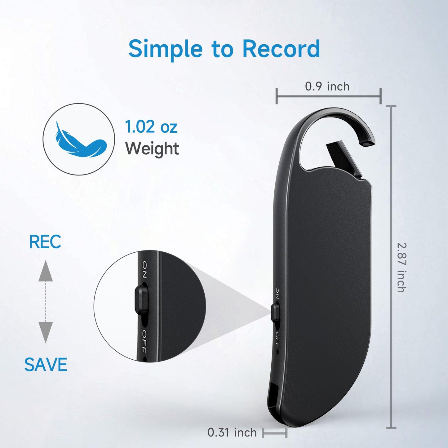 Digital Voice Recorder, 64GB Voice Activated Recorder with Noise Reduction for Work, Lectures, Meetings, Interviews