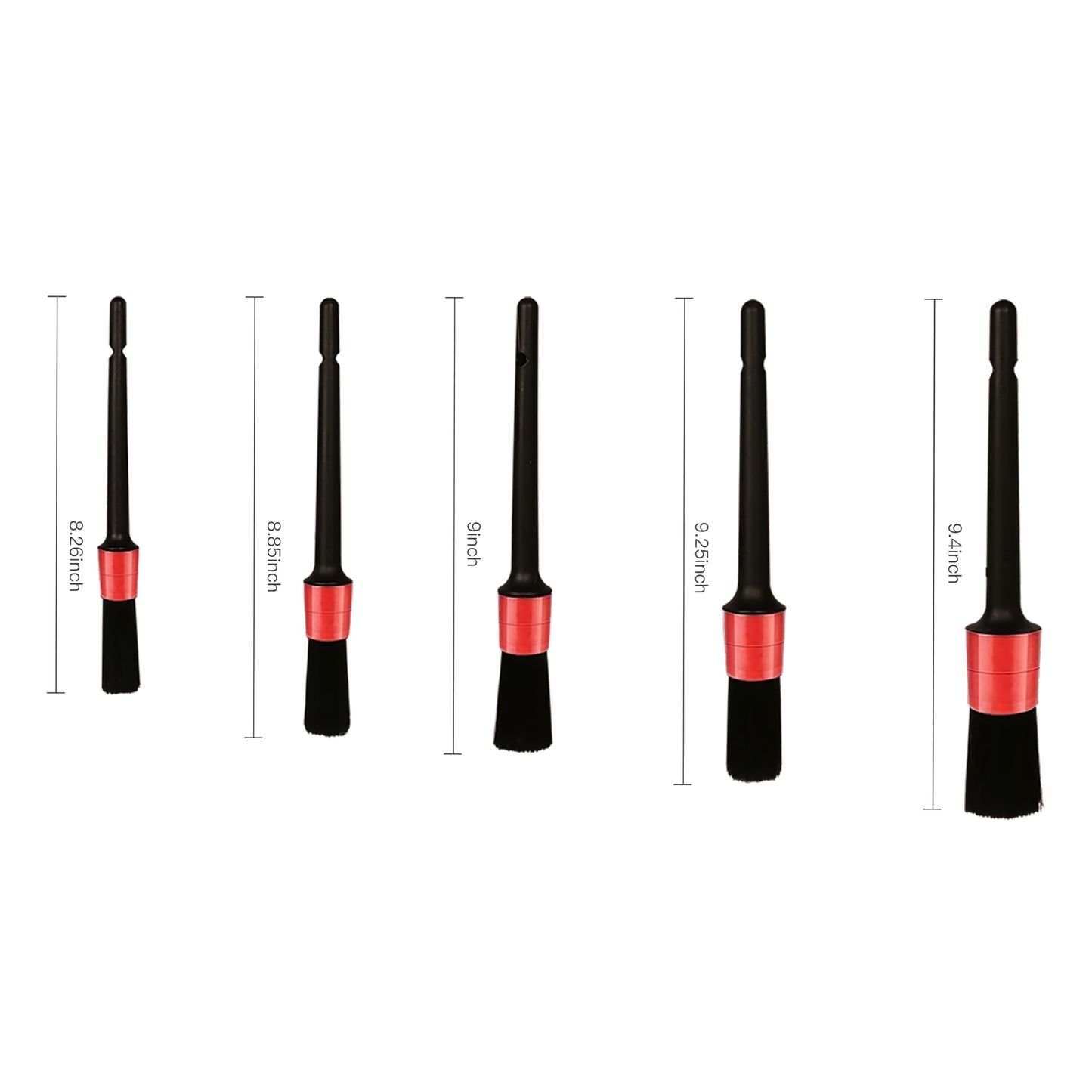 Coltree Car Detailing Brush Set, Scratch-Free Soft Bristle Brushes for Interior and Exterior Cleaning, Wheels, Air Vents, Dashboard, and Leather Surfaces, 5 Pcs