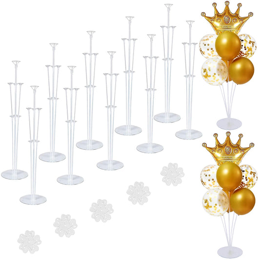 ROYUYE 10 Sets of Balloon Stands for Table Balloon Stand Allowing Balloons To Float Without Helium Tank Balloon Holder Decorations for Birthday Party Wedding Festival Christmas
