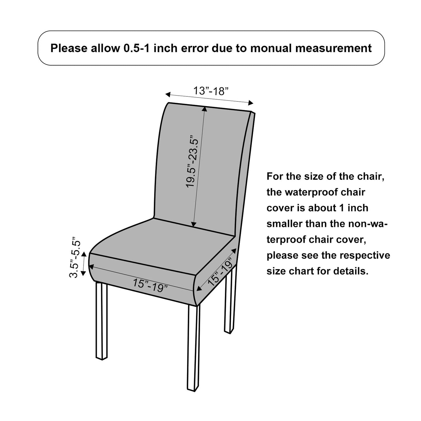 Genina Chair Covers for Dining Room Set of 4 - Stretch Slipcovers for Kitchen Parsons Chairs, Beige