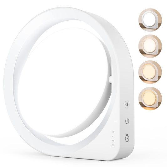 MediAcous Light Therapy Lamp, UV-Free 11000Lux Therapy Light, Happy Lamps with 4 Brightness Levels & Color Temperature & Timer, Daylight Lamp with Memory Function for Home/Office/Decoration