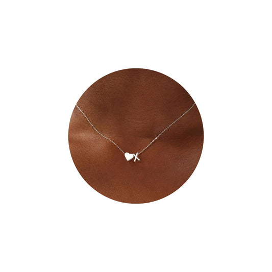 Turandoss Gold/Silver Heart Initial Necklace for Women Teen Girls - 18K Gold Plated Letter A-Z Pendant Necklace Dainty Heart Necklaces Tiny Initial Necklaces Birthday Gifts for Women Jewelry