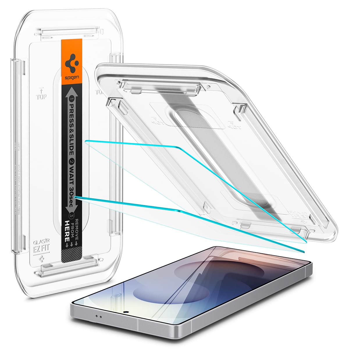 Spigen Tempered Glass Screen Protector [GlasTR EZ FIT] designed for Galaxy S25 Ultra [Case Friendly] - 2 Pack