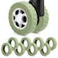 8Pcs Luggage Wheel Covers,Silicone Cover for 2-2.4'' Suitcase Spinner Wheel, Upgrade Carry On Luggage Wheels Protector,Essential Travel Accessories (Gradual Green)