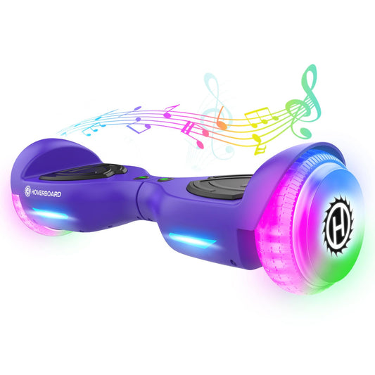 Trinity Max Hoverboard for Kids Ages 6-12, 6.5" LED Wheels & Music Speaker, Powerful Self Balancing Scooter for Kids Gifts, UL2272 Certified(Purple)