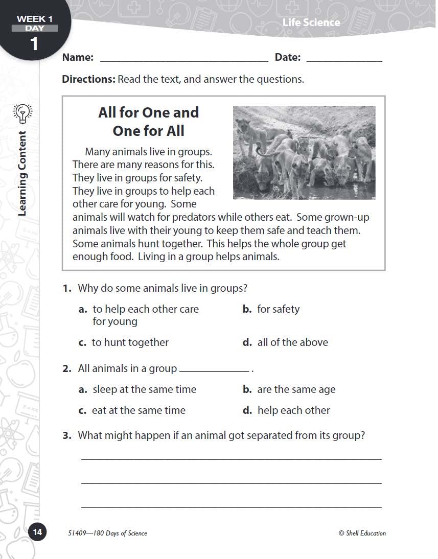 180 Days™: Science, Earth and Space Science for 3rd Grade Practice Workbook for Classroom and Home, Cool and Fun Practice Created by Teachers (180 Days of Practice)