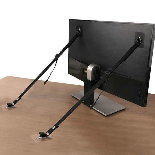 WRICHEAR 4 Packs TV Adjustable Safety Straps, No Drill Adhesive Anti Tip Furniture Anchors for Baby Proofing, Earthquake Straps Flat Screens to Wall,Stand Or Desk,Cabinet