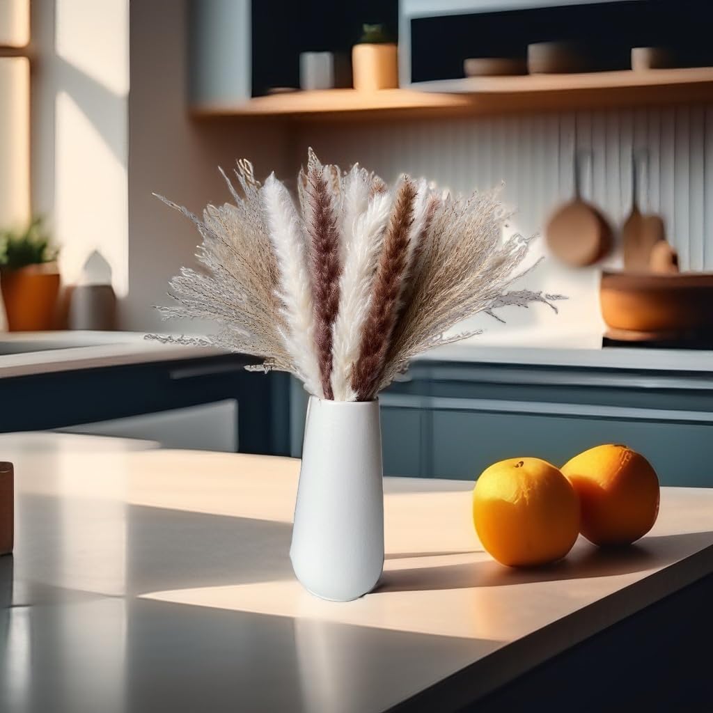 300 Pcs Dried Pampas Grass Bulk, Boho Dried Flowers Bouquet Pampas Grass Decor for Rustic Wedding Tables Centerpiece, Fluffy Pompas Grass for Home Office Party Baby Shower Birthday Western Table Decor