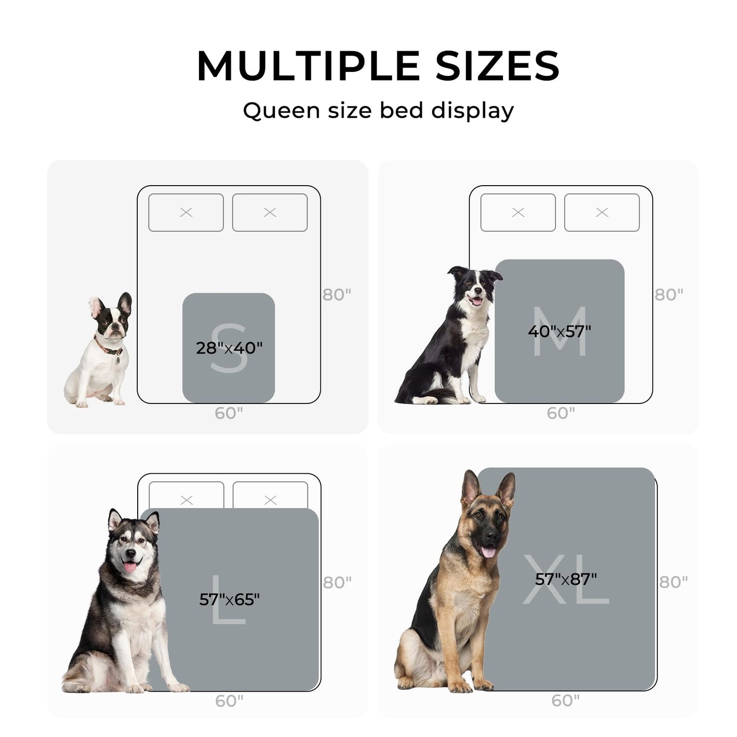 Waterproof Pet Blanket, Liquid Pee Proof Dog Blankets for Sofa Bed Couch, Reversible Sherpa Fleece Furniture Protector Cover for Small Medium Large Dogs Cats,Light Grey Small（40" x 28"）