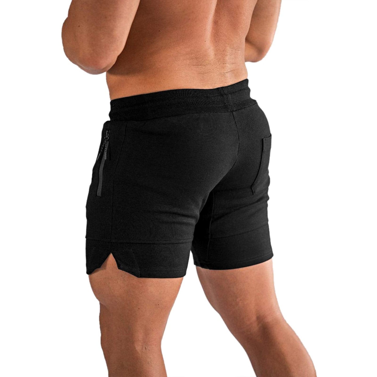 PIDOGYM Men's 5" Gym Workout Shorts,Fitted Jogging Short Pants for Bodybuilding Running Training with Zipper Pockets