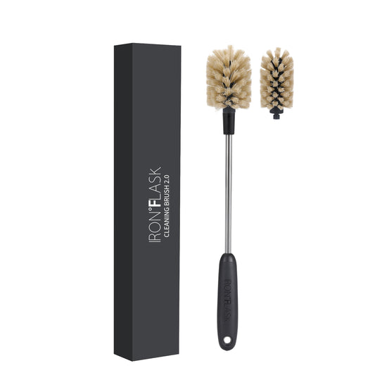 IRON °FLASK Water Bottle Cleaning Scrubbing Brush with Extra Brush Head