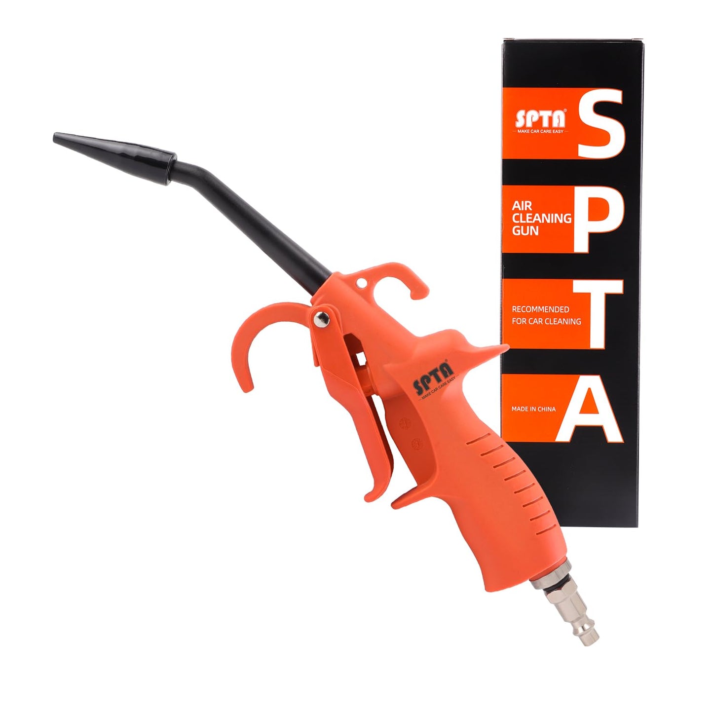 Air Pressure Blow Gun, SPTA 100mm High Power Air Detail Nozzle Blow Gun, Air Blow Gun with Anti-slip Rubber Coated Metal Handle, Adapt to Car Clean Care, Computer dust removal and household cleaning