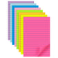 (8 Pads) Lined Sticky Notes 4x6 in Post, 8 Colors Self Sticky Notes Pad Its, Bright Post Stickies Colorful Big Rectangular Sticky Notes for Office, Home, School, Meeting, 40 Sheets/pad