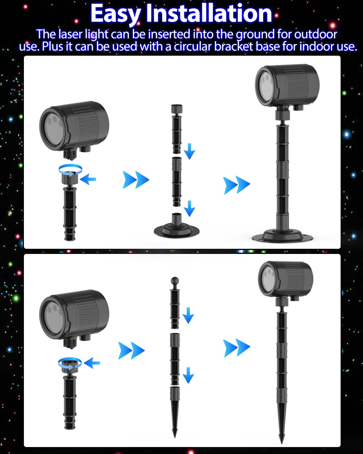 MXLATUU Christmas Laser Lights, RGB Laser Projector Light with RF Remote,Timer, Christmas Decorations Holiday Gift Projector for Xmas Home Garden Yard Party Outdoor Indoor Lights Show