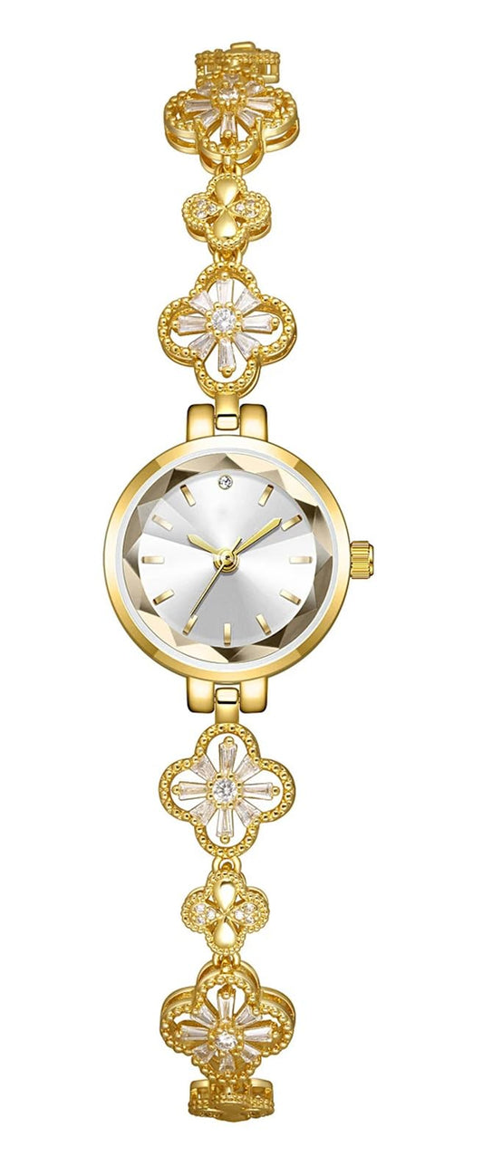 BESTKANG Luxury Ladies Hollow Four Leaf Grass Bracelet Chain Watches Waterproof Fashion Dress Quartz Watch