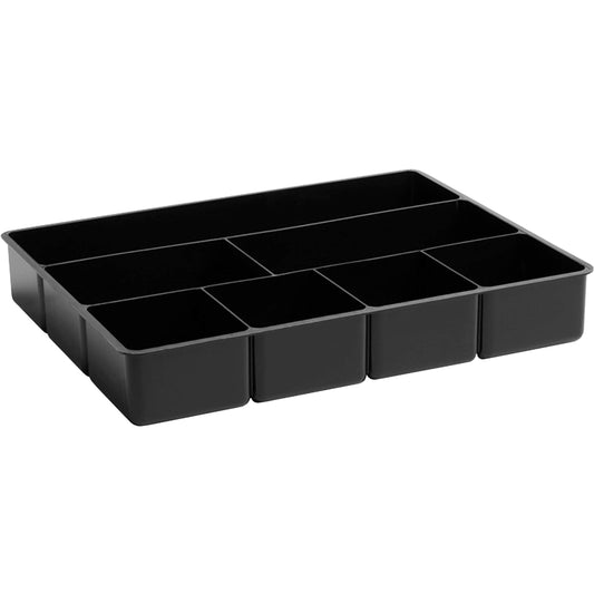 Rubbermaid Extra Deep Desk Drawer Director Tray, Plastic, 11.875 x 15 x 2.5 Inches, Black