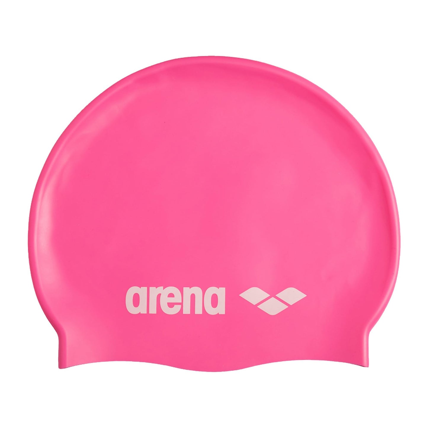 Arena Classic Unisex Soft Silicone Swim Cap for Women and Men, Intensive Training and Racing Comfortable Non-Slip Long Hair Swimming Hat, Bright Pink