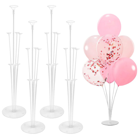 Balloon Stand Kit - 4 Sets with Balloon Sticks, Stands for Table & Floor, Archer with Base for Parties & Decorations