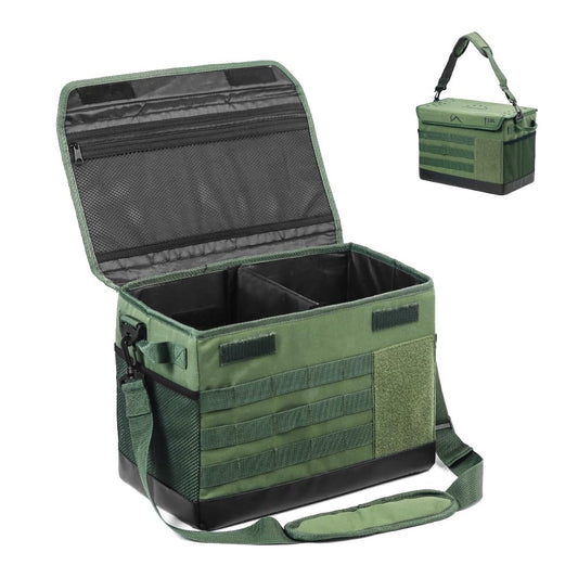 18L Camping Storage Bag, Multifunctional Waterproof Picnic Basket, Tent Stakes Organizer,With Adjustable Shoulder Strap for Hiking Cookware, Travel, Car