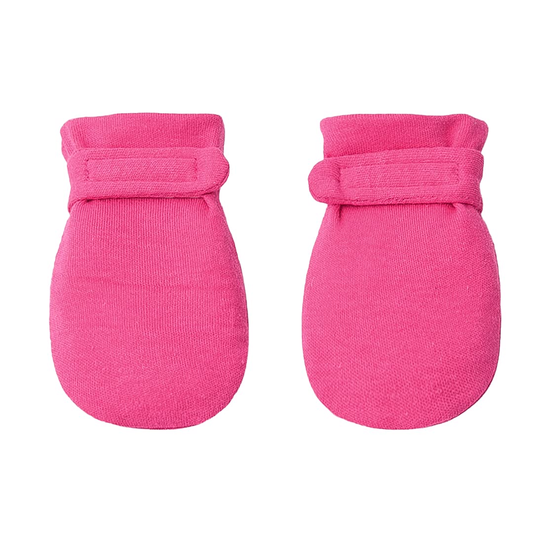 Newborn Baby No Scratch Mittens Stay On, 100% Cotton Breathable, Adjustable Infant Gloves for Baby Boys Girls Mittens