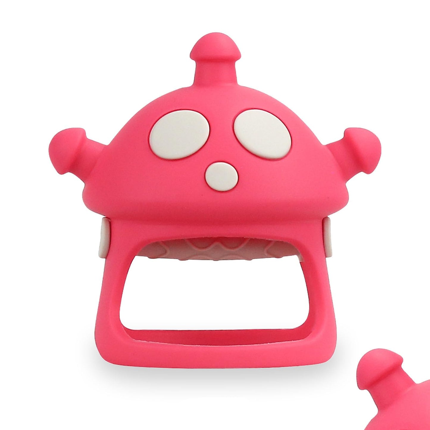 GUIGUZHJ Baby Teether Toys, 100% Silicone Baby Teether Mitten, Teething Glove Prevents Finger Sucking, Bite Toys Chew Toys for Babies Gum Relief, Pink